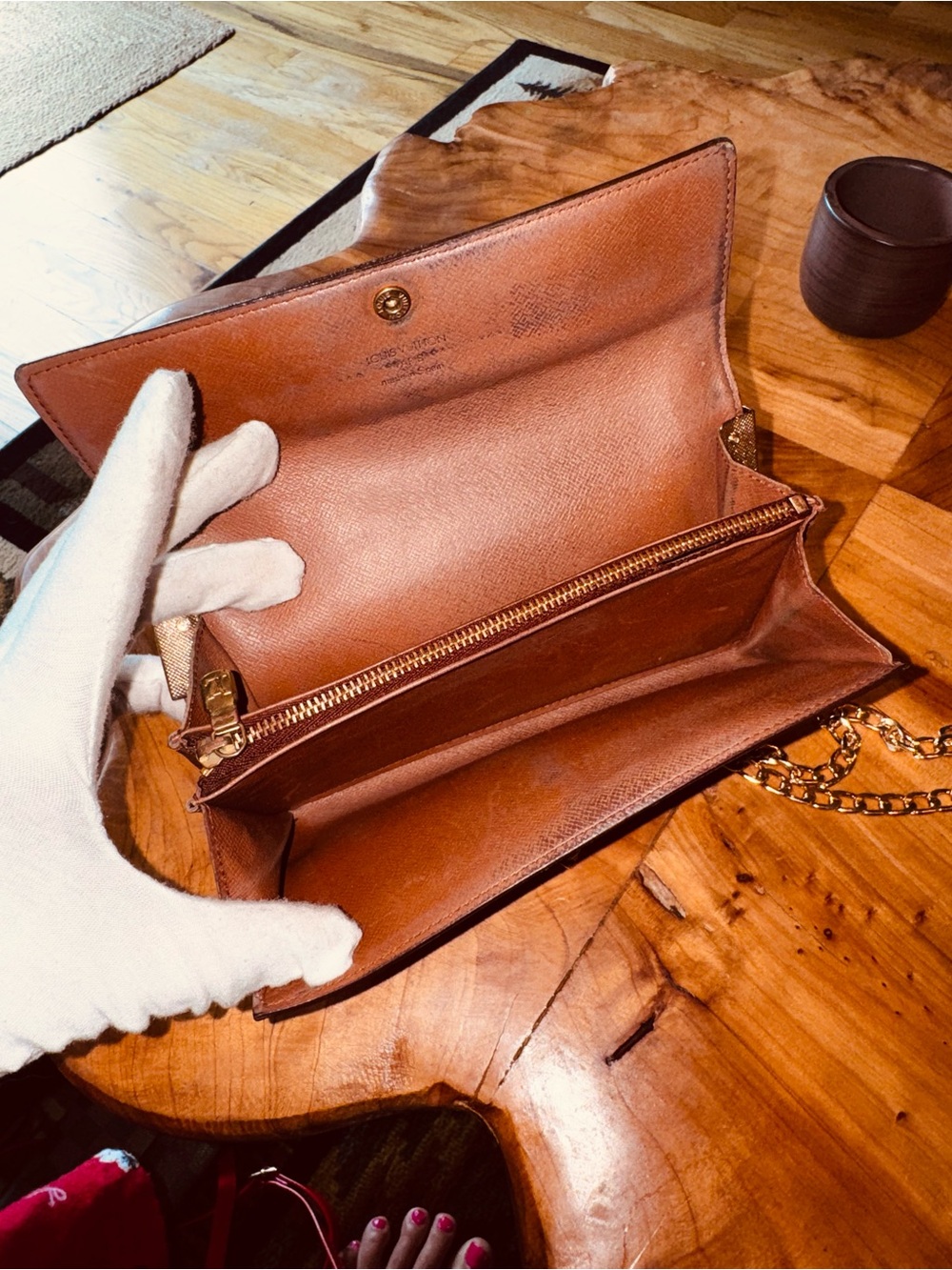 Louis Vuitton vintage monogram Sarah wallet converted to Crossbody 1997 - Picture 8 of 16
